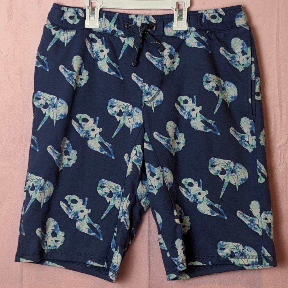Cat & Jack Blue Dinosaur Fossil Drawstring Waist Shorts size XL 16
